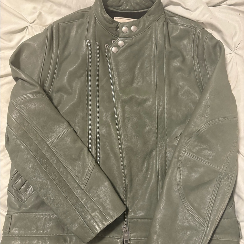 Zadig & Voltaire Olive Leather Jacket